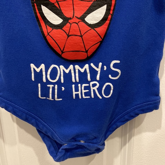 3/$15 Marvel Spider-Man Mommy’s Lil’ Hero Onesie/Diaper Shirt - Picture 4 of 8